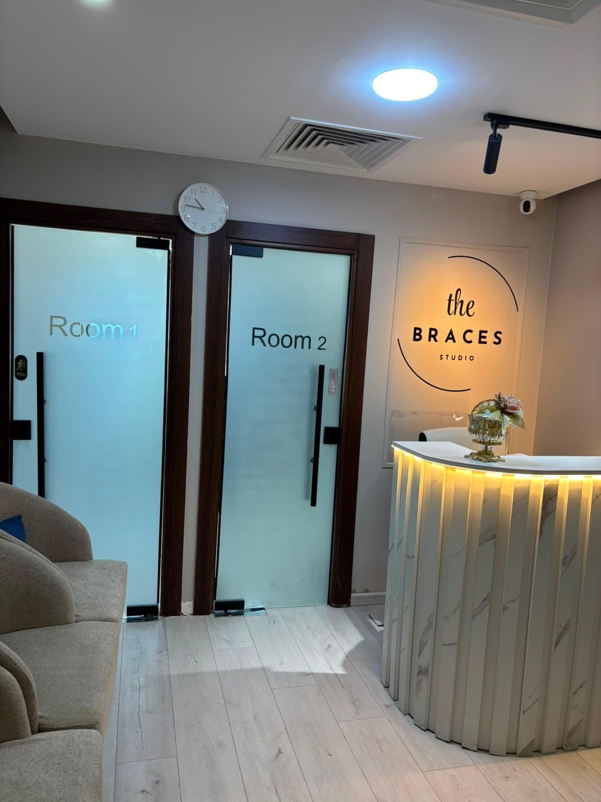 Clinic hallway and waiting area